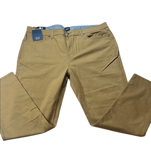 NEW GAP Mens Khaki Pants 5-Pocket Straight Fit Casual Everyday 40x30 - Picture 1 of 6